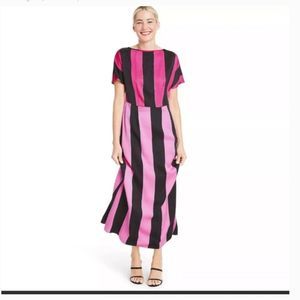 Christopher John Rogers Target Mixed Striped Dress Size 2 Brand New With Tags